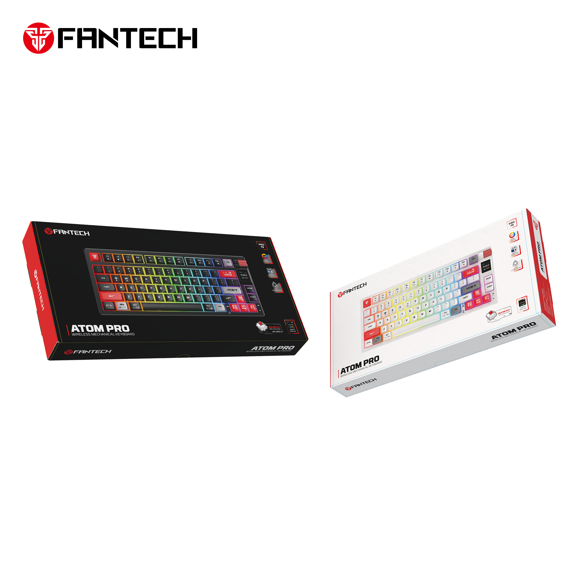 FANTECH MK917 ATOM PRO79 WIRELESS MECHANICAL GAMING KEYBOARD BLACK - White FANTECH MK917 ATOM PRO79 WIRELESS MECHANICAL GAMING KEYBOARD BLACK - White